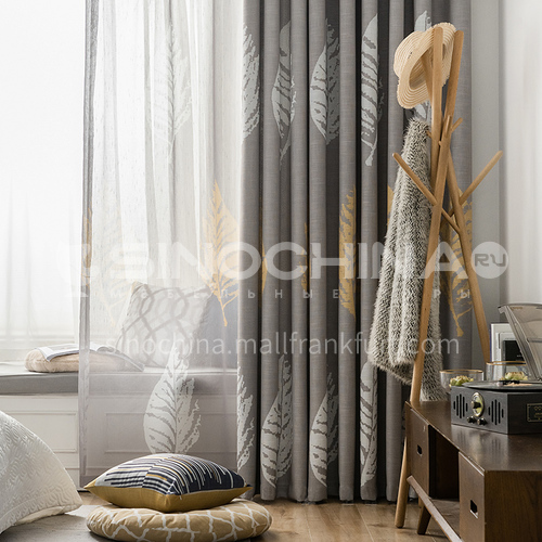 2021 Nordic Simple and Modern Style Linen Printed Blackout Curtain DFSK-MMSL69